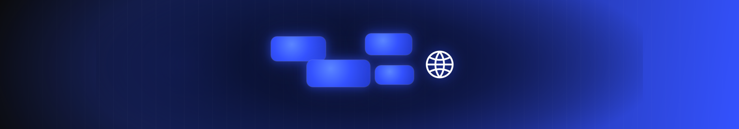 Abstract icon banner showing overlapping chat bubbles and a globe icon, representing the EmpreSomos multilingual AI course-discovery assistant